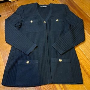 Gold Button St. John cardigan with pockets